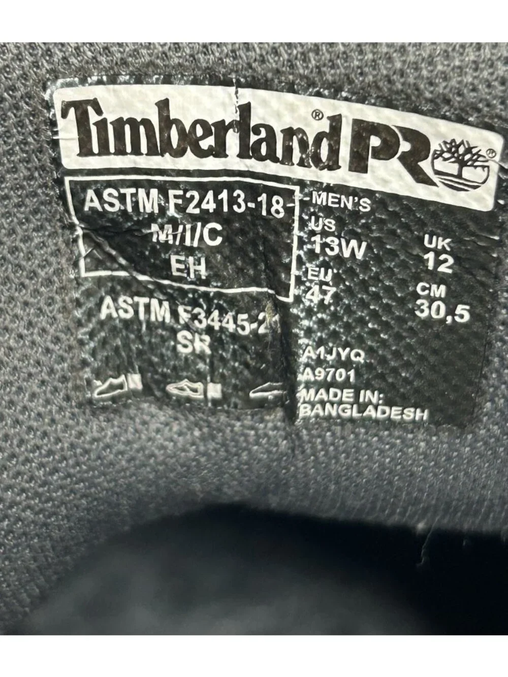 Timberland PRO Powertrain Sport Alloy Toe Mid Work Boots Mens Size 13 W Black
